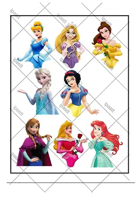 £5.99 • Buy 8 Disney Princesses Half Body 3   Pre Cut Edible Cake Toppers 