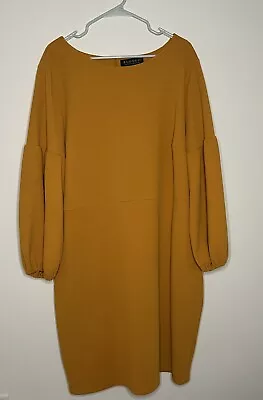 Eloquii - Mustard Long Sleeve Dress - Size 24 • $35