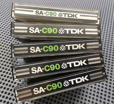 Tdk SA-C90 Cassette Tape X5 Rare Used Once • £35