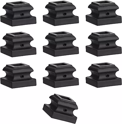 Iron Baluster Shoes - Flat With Screw - For 1/2  Square Balusters Set Of 10 • $33.92