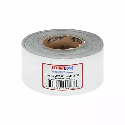 $59.95 • Buy 4  X 50' Eternabond RV Roof Tape RVSeal White EB-RVW040-50NS EPDM Rubber Roof