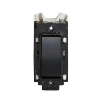 Crabtree 4530/BK (Volex) Grid Light Switch 10 Amp 2 Way Single  Pole Black • £5