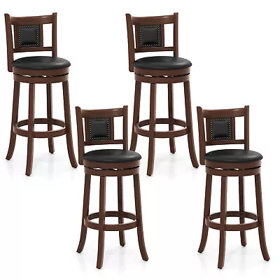 30.5  Swivel Bar Stool Set Of 4 Counter Height Bar Stools Armless Chairs For Pub • $349.99