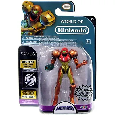 World Of Nintendo Metroid Samus Exclusive Action Figure [Metallic Paint] • $75