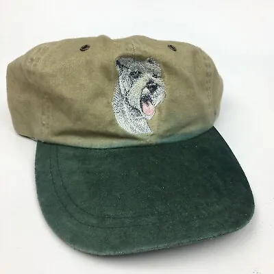 Vintage Scottish Terrir Strapback Hat Cap Beige Green Long Bill  • $11.59