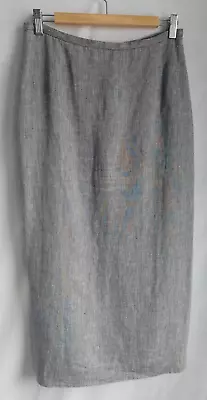 Jaeger Women's Linen Midi Straight Pencil Skirt Size 12 Lined • £7.99