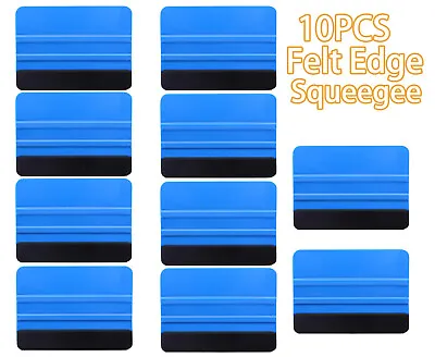 $14.99 • Buy 10PCS Graphics Decals Felt Edge Squeegee Car Vinyl Wrap Application Tool Scraper