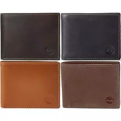Timberland Men's Genuine Smooth Leather Cloudy Passcase Bifold Wallet • $19.99