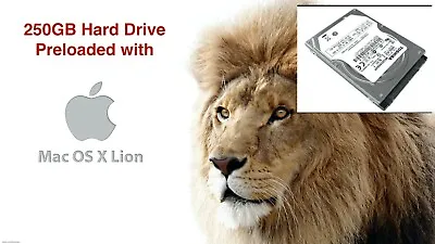 Apple Imac Mac Pro Mini 250gb Sata 3.5 Hard Disk Drive+os X Lion Plug & Play • £22.95