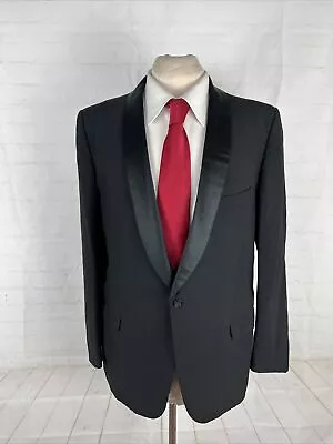 Custom Made Men's Black Solid TUXEDO Blazer 42R $595 • $250.12