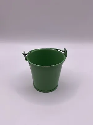 Vintage Mini Green Metal Pail Bucket Trinket Decor Chipped*** • $10