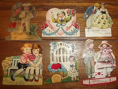 Vintage Valentines Day Cards Lot Of 6 1920's 1930's Cards • $0.99