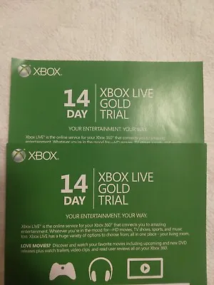 Two Xbox Live Gold 14 Day Trial • $11.99