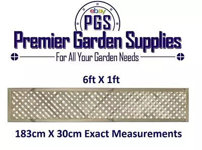 6x1 Elite Alderley Privacy Diamond Trellis 183x30 Garden Lattice Fence Topper • £25