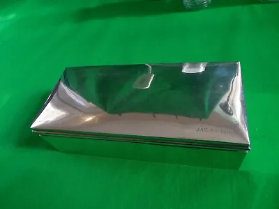 SOLID Sterling Silver Box ~ 7.25 X3.25 X2 H ~ 324 G ~ Engraved  Jan 4th 1916  • $275