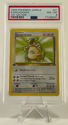 $59.99 • Buy Pokemon 1999 Jungle 1st Edition 21/64 KANGASKHAN PSA 8 NM-MT WOTC