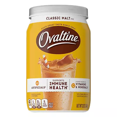 Ovaltine Classic Malt Powdered Drink Mix For Hot And Cold Milk 12 OZ Canister • $14.27