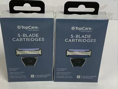 TOPCARE Top Care 5 Blade Razor With Lubricate Strip 8 Cartridges Fit Mach3 • $10.79