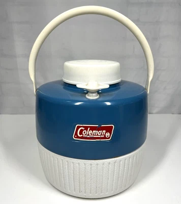 $29.97 • Buy Vintage 1978 COLEMAN Jug Cooler Teal 1 Gallon Water Thermos W/Cup Very Clean
