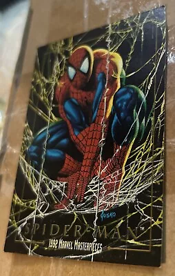 1992 Marvel Masterpieces Spiderman # 87. Pristine Condition! • $800