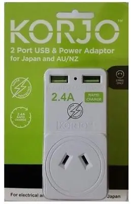 $33.18 • Buy JP Travel Adapter2USB Outlets Power Socket To Plug Australia To Japan USA Canada