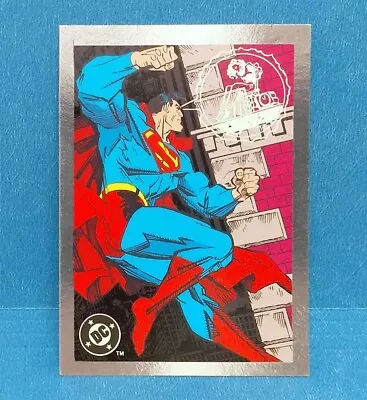 1993 Skybox Wizard SUPERMAN THE MAN OF STEEL Silver Foil Promo Card DC Comics • $1.85