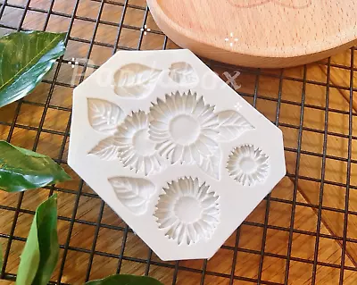£4.45 • Buy Sunflower Fondant Chocolate Sugarcraft Cake Mould Silicone Clay Mold Muffin