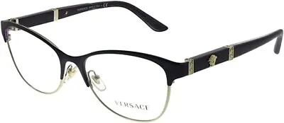Versace VE 1233Q 1418 Eggplant Pale Gold Metal Cat-eye Eyeglasses 53mm • $170.95