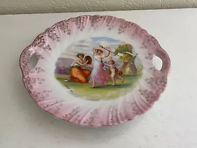 Antique Victoria Carlsbad Austria Porcelain Plate W/ Kauffmann Design Decoration • $45