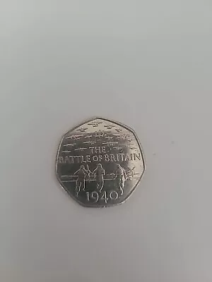 2015 Battle Of Britain 1940. Circulated 50 Pence Coin Good Condition • £55