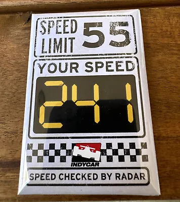 Indy Car Series Indy 500 Speed Limit 241 Kitchen Magnet 3  X 2  Yellow Number • $7.51