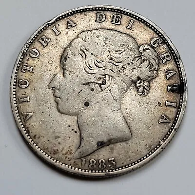 1883 Great Britain Half Crown Scarce Silver World Coin Victoria VF Nice (V254) • $84.55