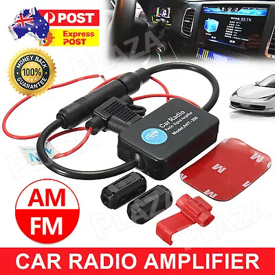 Strengthen Booster Radio Aerial Splitter AM FM Signal Amplifier Car Antenna • $9.45