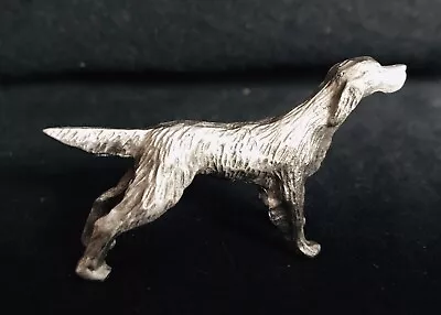 Pewter English Pointer Dog Puppy Highly Detailed Silver Metal Figurine Statue O • $7.95