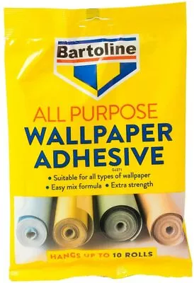 Bartoline All Purpose Wallpaper Adhesive Hangs 10 Rolls Extra Strong Glue Paste • £4.85
