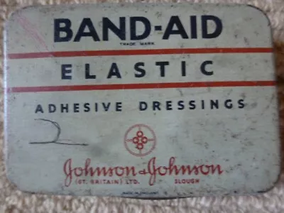 VINTAGE BAND AID ELASTIC TIN CASE By JOHNSON & JOHNSON (Circa 1950's) • $9.95