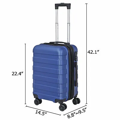 21  Spinner Carry-on Luggage Suitcase Wheels Expandable Travel Bag Hardside  • $44.58