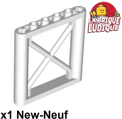 LEGO 1x Support/Holder 1x6x5 Beam Girder Rectangular Cross X White/White 64448 • $4.30