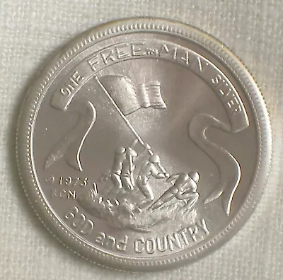 1 Oz  Silver  .999 Fine  Military US Marines Commemorative WWII Iwo Jima Coin • $46.95