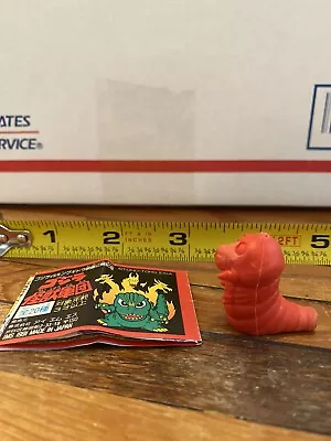 MOTHRA LARVA 04 / RED - GODZILLA KAIJU GUNDAN / Gashapon Figure • $6.95