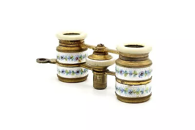 £174.99 • Buy Enamelled Opera Glasses French Guilloche Binoculars Deraisme Mother Pearl Silver