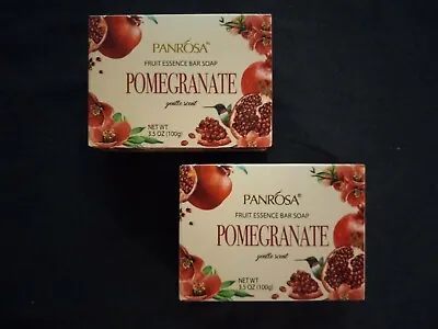 2 Bars Decorative Essential Oil Lightly Scented Bar Soap 3.5oz Pomegranate USA • $9.97