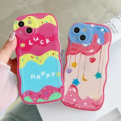 For IPhone Samsung Xiaomi OPPO Phone Case Wave Edge Cute Girls Soft Cover Back • $4.26