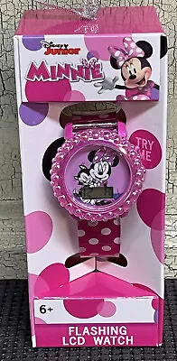 Disney Minnie Mouse Flashing LCD Watch Pink Polka Dot Pink Bezel • $14.99