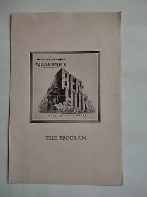 Vintage Movie Program William Wyler's Ben Hur • $12.95