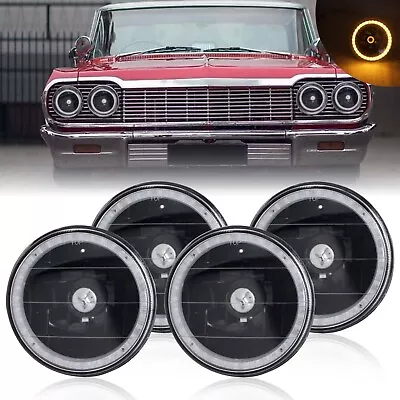 4PCS 5.75  5-3/4 LED Headlights Hi/Lo Beam Angle Eyes For Chevy Impala El Camino • $49.99