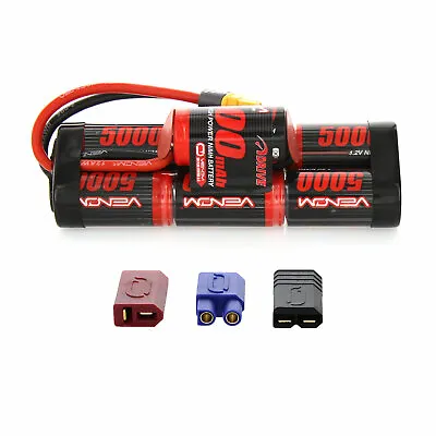 Venom NiMH Battery : Traxxas Rustler 8.4V 5000mAh 7 Cell Hump With UNI Plug • $50.99
