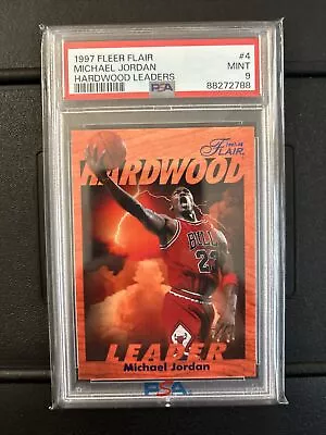 1997-98 Fleer Flair Michael Jordan # 4 Hardwood Leaders PSA 9 MINT Bulls HOF  • $5.50