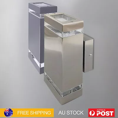 Up&down Light Exterior Wall Lamp Rectangular Outdoor Wall Light Charcoal 2xgu10 • $89