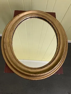 Vintage Borghese Oval Gold Gilt Wall Mirror • $60